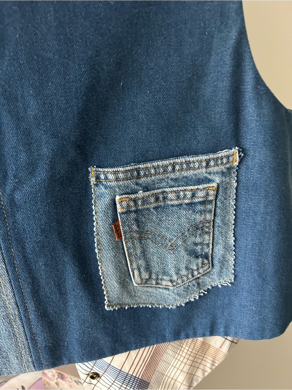 Handmade Jean vest - Picture 5 of 6